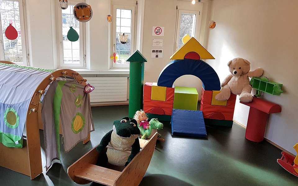 Der Indoorspielplatz im Zentrum Krokodil befindet sich im gleichen Raum wie das Kafi Plus